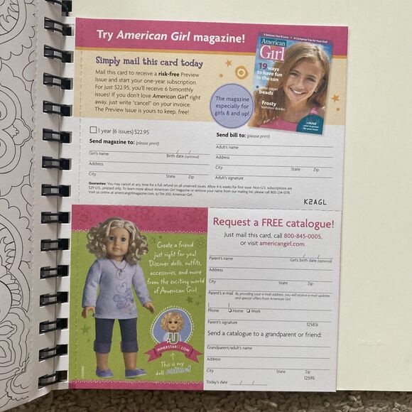 American Girl Rebecca Color & Craft Book New Make Fancy Boxes Star Garland - Picture 12 of 12